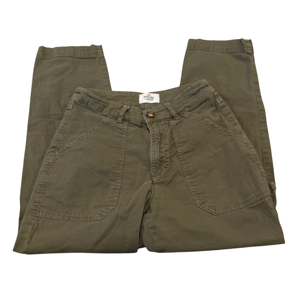 Marine Layer Women's Olive Green Utility Carpenter Pants Size 2 High Rise